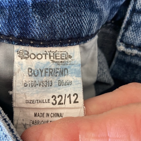 BOOTHEEL TRADING CO - SHERYL CROW - SIZE 12 - CROP JEANS - BOYFRIEND B21 - Picture 12 of 13